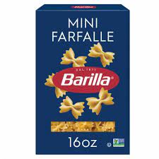 Barilla Mini Farfalle Bow Tie Non Gmo Certified Kosher Pasta 16 Oz  gambar png