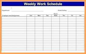 Weekly Employee Shift Schedule Template Excel Work Free