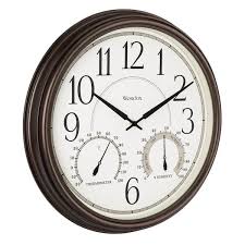 Westclox 32247 20 Indoor Outdoor Wall Clock Bronze