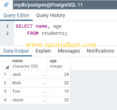 postgresql select from table query