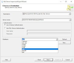 import the excel data into the sql server