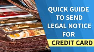 reply to legal notice for credit card