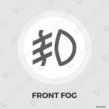 front fog light flat icon stock