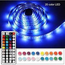 Battery Powered Led Strip Lights With 44 Keys Rf Remote Imenou Usb Battery Operated Flexible Waterproof Col Rgb Led Lights Led Strip Lighting Led Light Strips