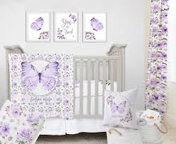 Erfly Crib Bedding Set Purple Crib