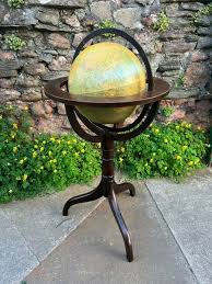 c19th floor globe stand with later