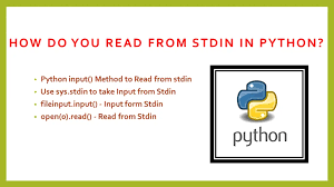 how do you read from stdin in python