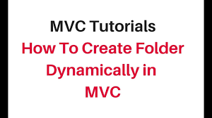 mvc how to create folder directory