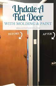 diy door tutorial to update a flat door