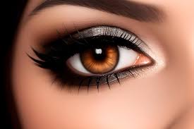 closeup on a beautiful amber eye