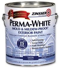 Zinsser Perma White Mold Mildew Proof Exterior Paint