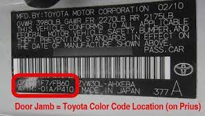 Toyota Touch Up Paint Color Code