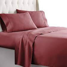 Shop a huge selection of discount bedroom furniture items. Hotel Luxury Bed Sheets Set 1800 Series Platinum Collection Deep Pocket Wrinkle Fade Resistant Queen Burgundy Buy Online At Best Price In Uae Amazon Ae