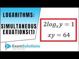 Logarithms Simultaneous Equations 1
