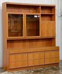 Mid Century Teak Wall Unit Cabinet By