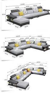 modern luxury u type fabric sofa my