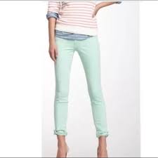 Gap Always Skinny Jeans Mint Green Sz 33 16 Nwt Nwt