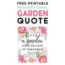 Free Printable Inspirational Garden