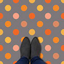polka dot flooring home decor ideas