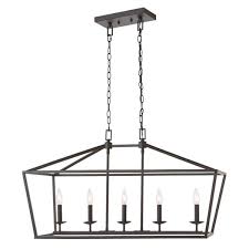 Home Decorators Collection Weyburn 5 Light Bronze Caged Island Chandelier 5 76201 The Home Depot