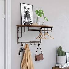 shelf with wall hooks off 51