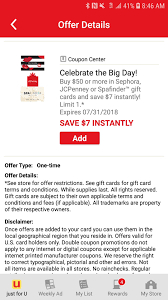 It's almost always true that jcpenney gift cards are cheaper than sephora gift cards. 7 Off A 50 Sephora Gift Card At Safeway Using Their App Muaonthecheap