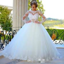 I never felt so beautiful wearing this for my wedding. Discount Elegant Long Sleeves Ball Gown Wedding Dresses Sheer Lace Jewel Neck Puffy Princess Bridal Gowns Custom Made Hot Sale For Garden Church Mermaid Wedding Dresses Simple Wedding Dresses From Mostbeautifulmomen 123 87