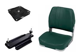Boat Seat With New Clamp And Swivel Green