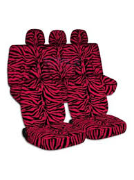 Red Zebra Print Car Seat Covers
