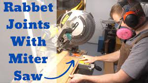 cut rabbet joints with a miter saw