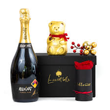 bear box with sparkling wine