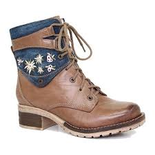 Womens Dromedaris Kara Denim Boot Size 42 M Taupe Leather