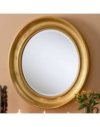Contemporary Round Wall Mirror Gold
