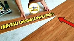 install laminate over carpet