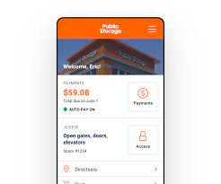 manage payments on the public storage app