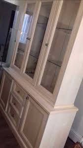 solid wood display glass cabinet