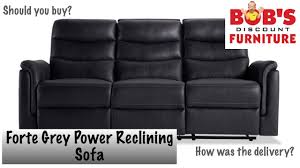 forte grey power reclining sofa