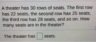 solved a theater has 30 rows of seats