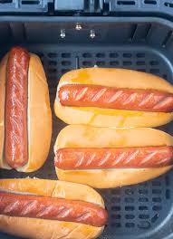 Press the red power button to turn the unit on. The Easiest Air Fryer Hot Dogs My Forking Life