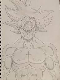 To celebrate the last episode of dragon ball super broadcasted today (episode 131), i drew goku in the mastered ultra instinct form. Pencil Drawing Of Ultra Instinct Dbz