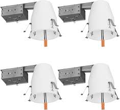 Sunco Lighting 4 Pack 4 Inch Remodel Housing Air Tight Ic Rated Steel Can 120 277v Tp24 Connector Included For Easy Install Ul Title 24 Compliant Amazon Com