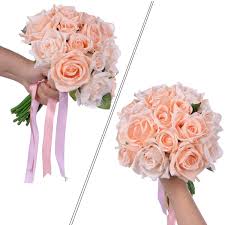 2 pack artificial flowers rose bouquet