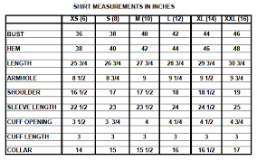 Slim Fit Shirt Size Chart India Fitness And Workout