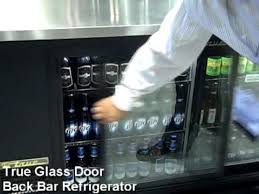 True Glass Door Back Bar Refrigerator