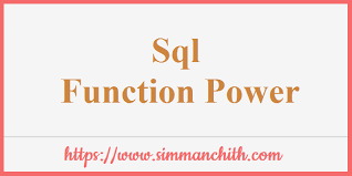 sql power function simmanchith
