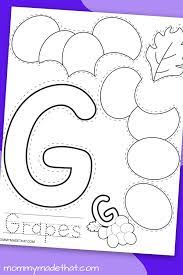 free printable letter g craft