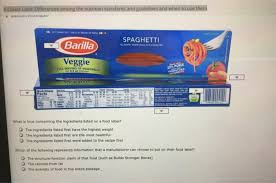 solved n to spaghetti barilla veggie