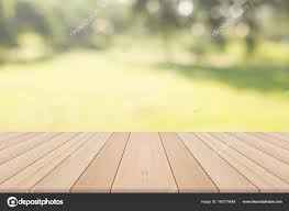 empty wooden table with natural