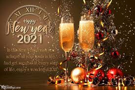 New year wishes 2021 to colleagues. Happy New Year 2021 Greeting Wishes Card With Champagne