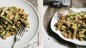 spelt pasta with greens lentils sage